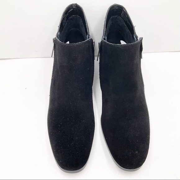 🆕{H By Halston} Lana Leather Calf Hair Black Booties - Picture 11 of 16